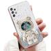 Tivenfezk Nadoli for Samsung Galaxy A32 4G Treibsand B r Astronaut Hidden Stand Shell caricature glitter astronaut stand soft silicone bling mobile phone case.