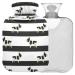 NAANLE French bulldog heat bottle with reference transparent bag hot water bottle 1l heat bottle for bed handfoot heat pain relief heat and cold therapy