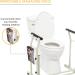 Drive Medical RTL12079 White Handicap Grab Bar for Toilets - Supportive Bathroom Safety Accessory - Buy Online on GoSupps.com