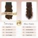 Feshfen Clip-In Hair Extensions - 4PCs 50cm Chestnut Brown Wavy Synthetic Hair - 180g Full Volume for Women - Buy Online on GoSupps.com