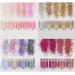 Lot de 18 flacons de poudre de remplissage brillante en r sine poxy pour d coration d'ongles