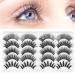 10 Pairs 6D False Eyelashes - Professional Long Thick Black Fiber Lashes | International Shipping - Buy Online on GoSupps.com