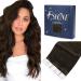 FSHINE REAL HAIR Extensions Tape 45cm 50 grams Harr dark brown hair extension 20 pieces Invisible hair extension real hair tapes real hair #2 1. tape #2 45cm