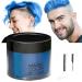 Magic Color Styler Magic Color Hair Styler Magic Color Styler Cream Magic Color Styler Hair Hair Color Gel Natural Hair Wax For Fantastic Hair Temporary Hair Color Wax (Grey 120g) (Blue)