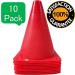 WOWGEEK 7 Inch Plastic Training Traffic Cones - Set of 10 Red Safety Cones for Soccer, Football, and Sport Training - Buy Online on GoSupps.com
