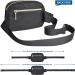 Plus Size Black Fanny Pack for Women Men - Cute Adjustable Waist Belt Bag with 5 Pockets for Travel and Running - Buy Online on GoSupps.com