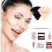 6-Piece Triangle Powder Puff Face Makeup Sponge Set with Strap - Soft Velour Puffs for Mineral Powder & Foundation - Black & Light Skin Tones - Buy Online on GoSupps.com