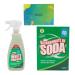 Bicarbonate of Soda for Cleaning 500g and White Vinegar Spray 500ml Bundled With Glameno Cleaning Tips