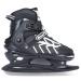 XIUWOUG adjustable ice hockey ice skates for men women adult children stainless steel ICE skates ice skating shoes with quick lace-up system & push-lock buckle for safe hold black ash XL42_45