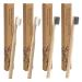 4 pieces nano bamboo toothbrush 20 000 bpa-free extra soft bristles wood travel toothbrush vegan environmentally friendly bamboo toothbrush for sensitive gums (2 pieces black/2 pieces white)