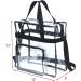 Stadium Approved Clear Tote Bag 12x6x12 - Black | Ideal for Travel, Gym & Stadium Security - Buy Online on GoSupps.com