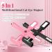 Nail Magnet Tool Set - 5 in 1 Multi-Function with Silicone Case | Magnetic Cat Eye Nail Polish Wand - Pink - Buy Online on GoSupps.com