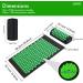 Generise Acupressure Mat and Pillow Set for Men & Women - Pain Relief for Back, Neck, and Muscles - Includes Travel Bag - Black with Green Spikes - Buy Online on GoSupps.com