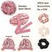 Welrog Silk Sleeping Hood for Women Night Hair Bonnet & Cap Pink with 3 Hair Ties Best for Hair Care & Sleep - Buy Online on GoSupps.com