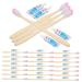Minkissy 100st disposable toothbrush toothpaste rice finish toothbrush portable toothbrush sanitary toothbrush rubber electrical toothbrush extra plastic mini travel dental equipment