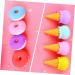  DIYEAH DIYEAH 12 Pieces Assemble Cone Ice Cream Eraser Erase Marker Eraser Novelty Fun Pink Erasable Kids Food Erasers Jigsaw Eraser for Kids Lovely Gourmet Fruit Poppers Eraser - Buy Online on GoSupps.com