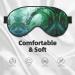 SSIMOO Ocean Green Wave Surf Print Eye Mask | Ultra-Soft Light-Blocking for Comfort & Restful Sleep - International Shipping - Buy Online on GoSupps.com