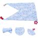 Winter Scarf Cotton Baby Bandana Drool Bib - Sky-blue | Infant Feeding Towel Protector for Teething and Drooling Babies - Buy Online on GoSupps.com