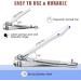 Premium Stainless Steel Nail Clippers Set - Toenail & Fingernail Cutters for Men Women & Kids - Sharp Curved Blades & File - International Shipping Available - Buy Online on GoSupps.com
