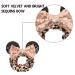 Leopard Mouse Ears Velvet Scrunchies with Sequin Bows - 4 Pack Hair Accessories for Women, Girls, Adults & Kids - Buy Online on GoSupps.com