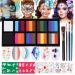 Janolia facial color face painting set rainbow split cake palette bodypainting for theater schmick carnival minke face paint ideal water-based children