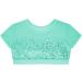 Aislor Girls Sparkly Sequins Cap Sleeve Fitness Crop Top - Mint Green, 6 Years - Buy Online on GoSupps.com