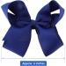 Sibba Ribbon Hair Bows Clips Barrettes 6 Inch Vintage Ponytail Holder Cheerleading Hairpin - 2 PCS Dark Blue - Buy Online on GoSupps.com