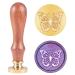 CRASPIRE Wax Seal Stamp Butterfly Sealing Wax Stamps Insect Retro Wood Stamp Wax Seal 25mm Removable Brass Seal Wood Handle for Envelopes Invitations Wedding Embellishment Bottle Decoration Butterfly Pattern
