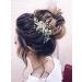 IYOU Bridal Wedding Hair Clips Green Crystal Barrette Hair Comb Butterfly Flower Headpiece Prom Bride Hair Accessories for Women - Buy Online on GoSupps.com