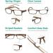 Eyekepper Spring Hinge Striped Reading Glasses for Men - 3 Pairs (Brown Stripe +3.00) - Stylish All Clear Lens - Buy Online on GoSupps.com