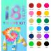 HTVRONT Tie Dye Kit - 18 Colors 80ML Pre-Filled Bottles for Clothing, T-Shirt, Fabric & Textile Craft - Non-Toxic Dye Kit for Kids and Adults - DIY Handmade Project (Just Add Water) - Buy Online on GoSupps.com