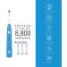 Pursonic Rotary Electric Toothbrush with USB Rechargeable, 3 Brush Heads, 3 Cleaning Modes - White - Buy Online on GoSupps.com