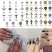 COOSLIM 150pcs 3D Cross Nail Charms - Chrome Metal Silver Art Charms for DIY Manicure - Gothic Retro Punk Design - 15 Colors - Buy Online on GoSupps.com