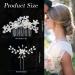 Silver Crystal Pearl Wedding Hair Comb & Pins Set - Bridal Accessories for Bride Bridesmaid Prom - Buy Online on GoSupps.com