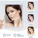 Rechargeable Travel Makeup Mirror with 3X 5X Magnifying, 72 LED Lights, 3 Color Lighting- Portable Vanity Mirror for Women - Compact Foldable Design - White - Buy Online on GoSupps.com