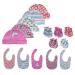Baby hat and Mittens Set Newborn - Baby Hats Caps & Baby Scratch Mittens Gloves for Baby Boys Girls 0-6 Months 100% Cotton SET1