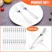 Jbnmvc 24 Pieces Forks Silverware Set 7.1 Inch Silver Stainless Steel Dinner Forks Forks Silverware Forks for Kitchen - Buy Online on GoSupps.com