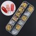 Ranvi 3000 Pieces(5 Boxes) Nail Art Rhinestone Set Nail Ornaments Style1 Gold rivet - Buy Online on GoSupps.com