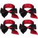 Adjustable Silk Eye Mask Set - Soft Satin Blindfold for Sleep & Travel - Valentine's Gift - Black and Red - Buy Online on GoSupps.com