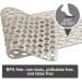 YINENN Non Slip Bath Shower Mat | Machine Washable, Latex & Phthalate Free | Soft Bathroom Safety Mat with Suction Cups and Drain Holes - 30 x 17 Inch | Light Brown - Buy Online on GoSupps.com
