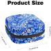 GIAPB Period Bag - Blue Art Flower Pattern Period Pouch & Makeup Travel Bag - Buy Online on GoSupps.com