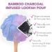 Loofah Back Scrubber - Bamboo Charcoal Fiber Bath Sponge Set for Men & Women - Includes Handle & Hook - Pink - Buy Online on GoSupps.com