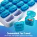 Monthly Pill Organizer - Pack of 2 | 31 Day Medication Holder with Removable Pods | Portable Pill Case for Daily Vitamins & Travel - Blue - Buy Online on GoSupps.com