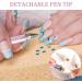 Dual-Ended Nail Rhinestone Picker Dotting Pen - Wax Tip Pencil for Jewel Gems Crystals Studs Pickup with 2 Extra Wax Heads - Pink - Buy Online on GoSupps.com