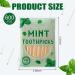Mint Menthol Toothpicks - 600 Pcs Bulk Natural Wooden Dental Picks for Oral Health - Buy Online on GoSupps.com