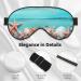 Soft Sleep Mask for Men & Women - Double Side Print Starfish & Shell Blackout Blindfold | Adjustable Retro Wooden Eye Covers for Travel & Home - Buy Online on GoSupps.com