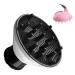 Slip-On Hair Diffuser Hair Dryer Attachment to Fit Nozzles from 1 to 2 inches for Curly and Natural Wavy Hair (White)