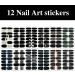 Buy WOKOTO 12 Sheets Black Nail Polish Stickers - 168 Pieces Full Nail Wraps Gel Nail Strips for Women Black Gradient Marble Design Easy Stick-On Nail Art - Buy Online on GoSupps.com