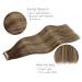 Salife Real Hair Tape Extensions - 20 Pcs 50g 18 inch Balayage Chocolate Brown to Honey #4/26/4 - Invisible Skin Weft Hair Extensions - Buy Online on GoSupps.com
