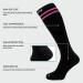360 RELIEF - Flight Compression Socks Supports | Blood Circulation Travel Work L-XL 2Pairs-Black with 2 Pink Line - Buy Online on GoSupps.com